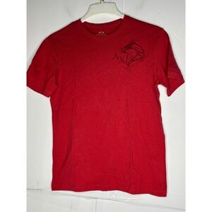 Armani Exchange Mens Red Embroidered Eagle Logo‎ Graphic T-Shirt XS Regular Fit